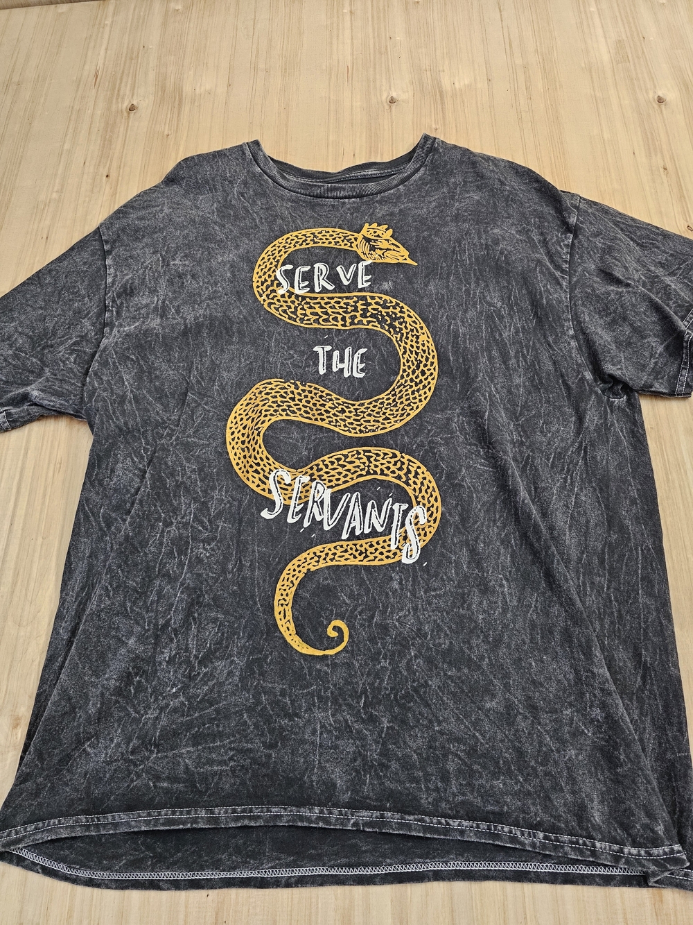 NIRVANA Serve The Servents Black Wash Graphic Tee